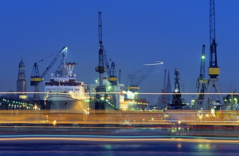 Europa, Deutschland, Hamburg, Trockendock der Blohm & Voss Werft